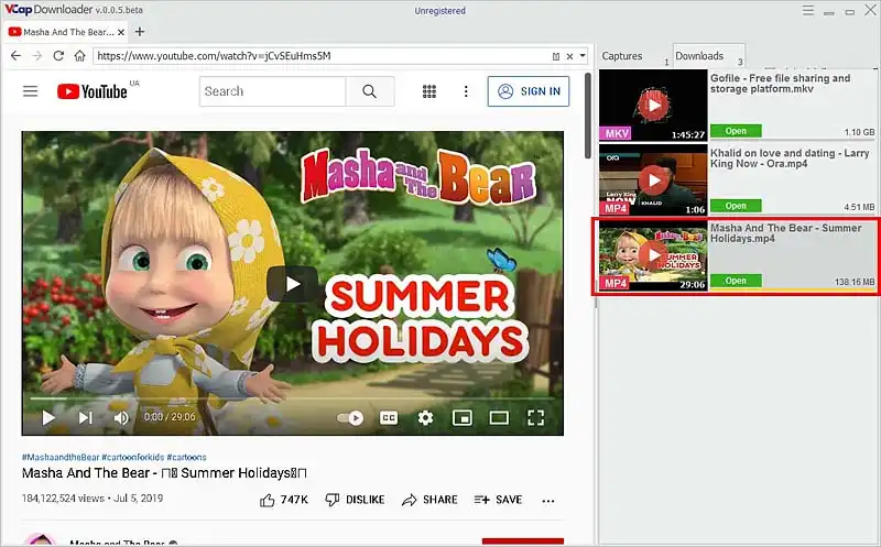 VCap Downloader (VCapDL) saved your favorite videos.